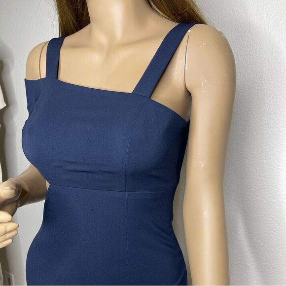 Jay Godfrey Size 0 Blue Party Dress Marquette One Shoulder Midi Cocktail Sheath - Picture 1 of 12